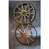 Image 1 : Antique wooden spoked wheels