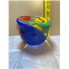 Image 2 : Beautifu piece of art glass, hand made, heavy, signed "Bonnie Houston" vase.