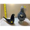 Image 1 : 2 art glass bird pieces