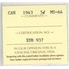 Image 3 : 1943 ICCS MS-64 Canada Penny
