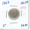 Image 1 : 1902 AU50 Canada nickel