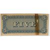 Image 2 : Confederate States of America 1864 $5 Replica. Richmond, Virginia. Tape residue. Not a real note.
