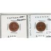 Lot of 2 Canadian 2006 Cents. Includes 2006 no RCM logo non-magnetic & Scarce 2006 RCM logo magnetic