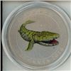 Image 2 : 2014 Coloured Tiktaalik 25 Cents. Prehistoric animal bridged the gap between land and sea. Remains f