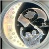 Image 2 : 2007 Athletes Pride Hologram $25. Issued for the Vancouver Olympic Games. Sterling Silver. Proof wit
