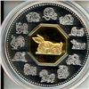 Image 2 : 1999 Lunar Year of the Rabbit $15. Sterling Silver with 24-karat gold plating on the Cameo. Proof. H