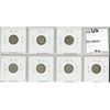 Image 2 : Complete Set of 7 Canadian World War II Silver 10 Cents 1939 – 1945. Coins grade VG or better.