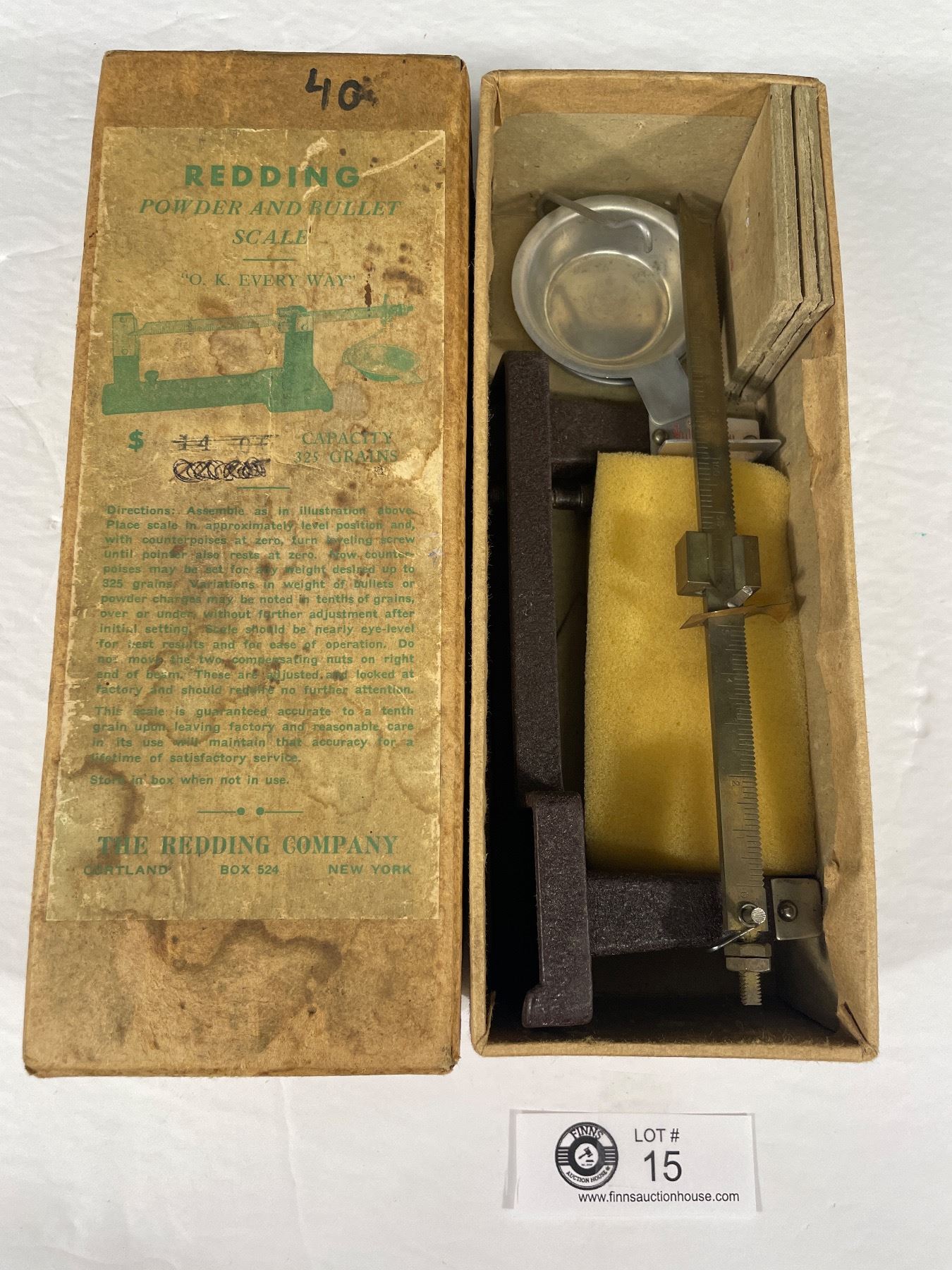 Vintage Redding Powder Scale With Original Box