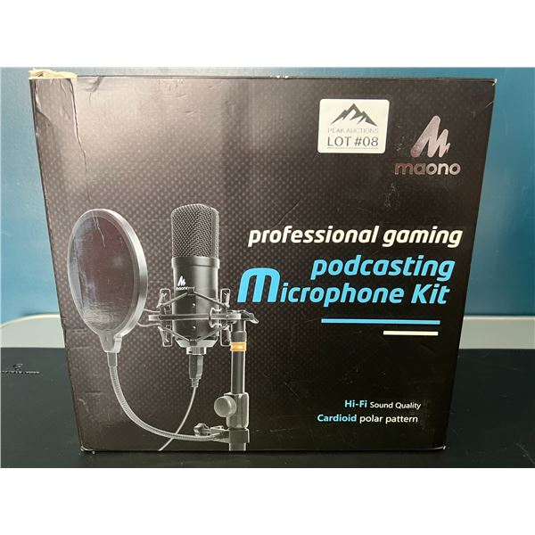 Lot of 1 Maono Professional Gaming Podcasting Microphone Kit