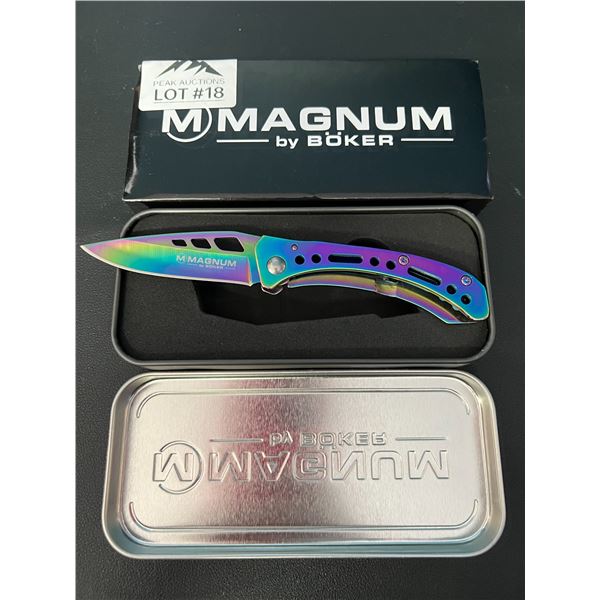 Lot of 1 Boker Magnum Rainbow 3 Pocket Knife
