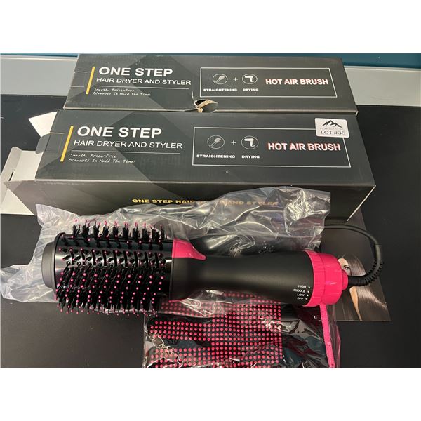 Lot of 2 One Step Hair Dryer and Styler Hot Air Brushes
