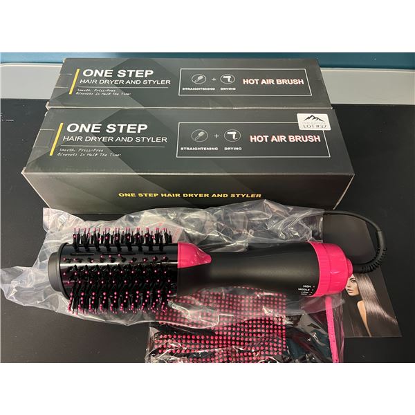 Lot of 2 One Step Hair Dryer and Styler Hot Air Brushes