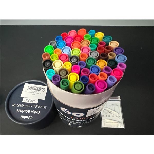 Lot of 1 Set of Dual-Tip Art Markers (60 PCS)