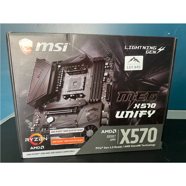 Lot of 1 MSI MEG X570 UNIFY AMD Motherboard