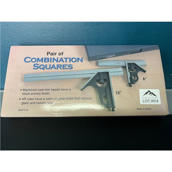 Lot of 1 Pair of Combination Squares
