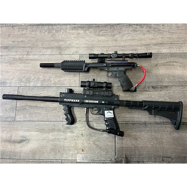 Lot of 2 Paintball Guns (Tippmann 98 Custom & Other) - (*Used/As Is)