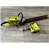 Image 1 : Lot of 1 RYOBI Hedge Trimmer w/ Charger (no battery) - (*Used/As Is)
