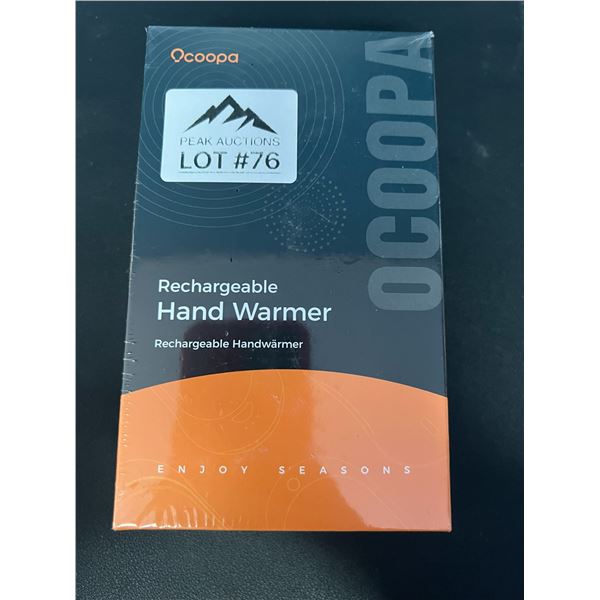 Lot of 1 Ocoopa Rechargeable Pocket Hand Warmer/Portable Powerbank