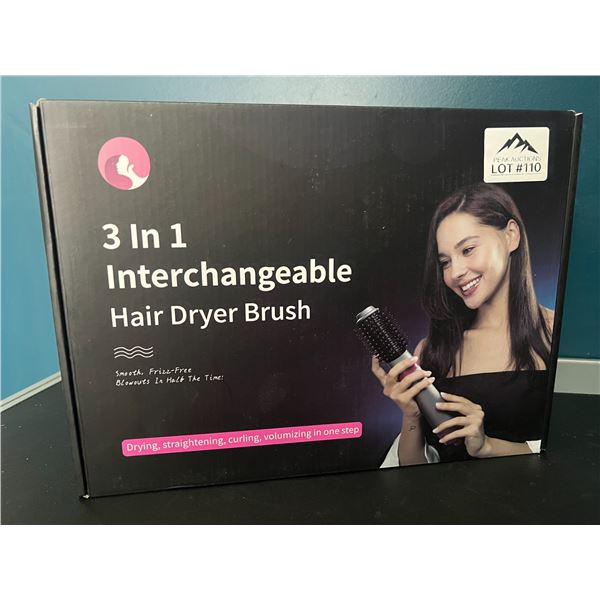 Lot of 1 3-in-1 Interchangeable Hair Dryer Brush