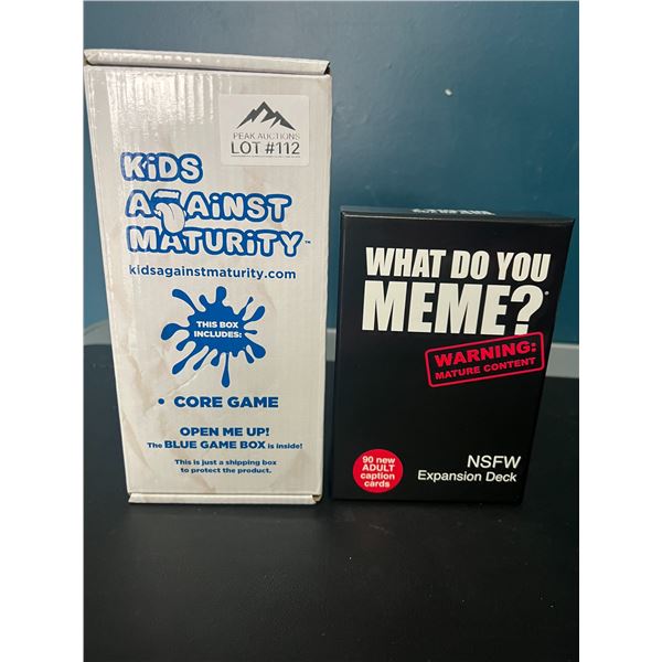 Lot of 2 Card Games - What Do You Meme? & Kids Against Maturity