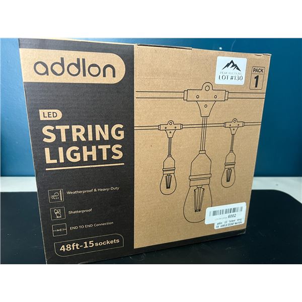 Lot of 1 LED String Lights (Edison Style Bulbs) - 48FT Length