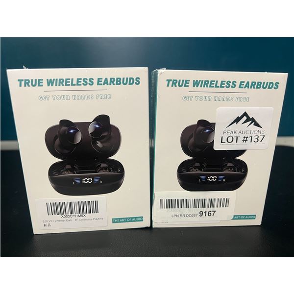 Lot of 2 True Wireless Bluetooth Earbuds