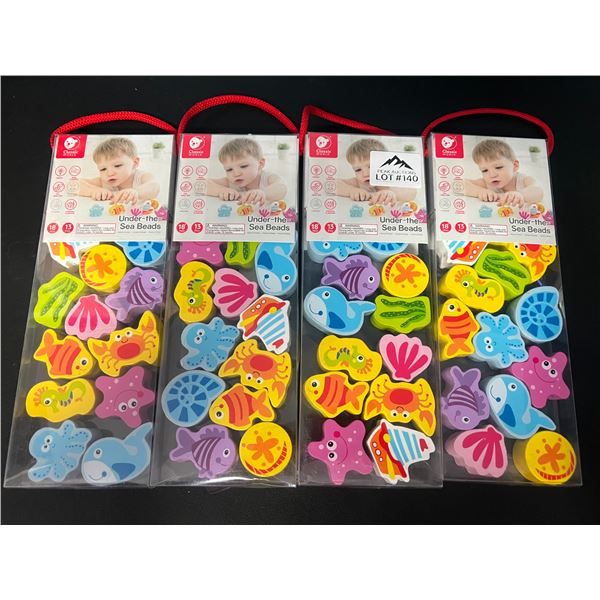 Lot of 4 Under-The-Sea Beads for Kids (13pcs each)