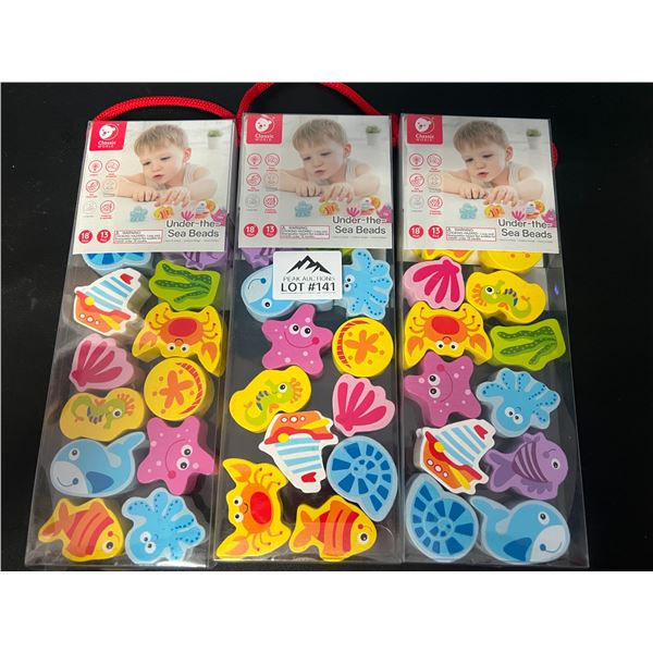 Lot of 3 Under-The-Sea Beads for Kids (13pcs each)
