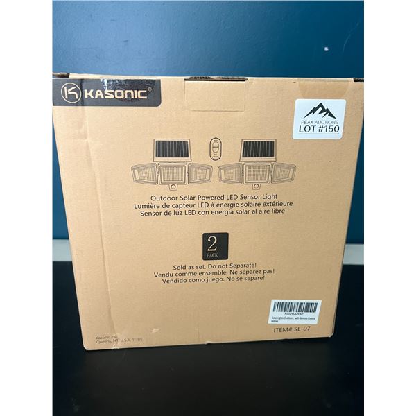 Lot of Kasonic Outdoor LED Solar Powered Sensor Lights (2 PACK)