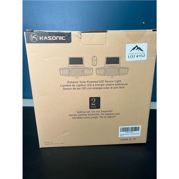 Lot of Kasonic Outdoor LED Solar Powered Sensor Lights (2 PACK)