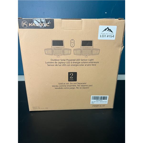 Lot of Kasonic Outdoor LED Solar Powered Sensor Lights (2 PACK)
