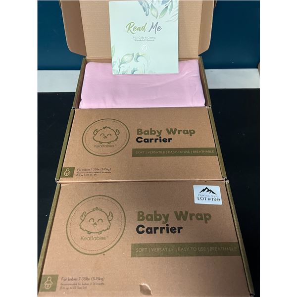 Lot of 3 Baby Wrap Carriers (Pink)