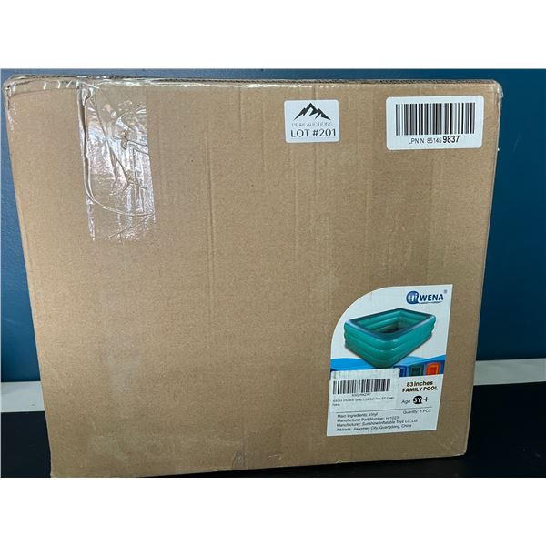 Lot of 1 Inflatable Family Swimming Pool - Large 83" Size)