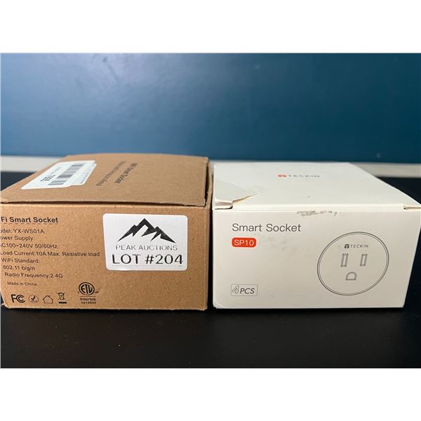 Lot of 2 Multi-Packs of Wifi Smart Sockets