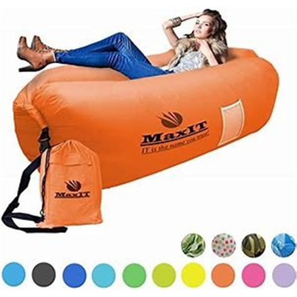 Lot of 2 Maxit Inflatable Hammock Sofas (Orange)