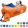 Image 1 : Lot of 2 Maxit Inflatable Hammock Sofas (Orange)