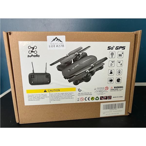 Lot of 1 Zuhafa Foldable 5G GPS Drone w/ Controller