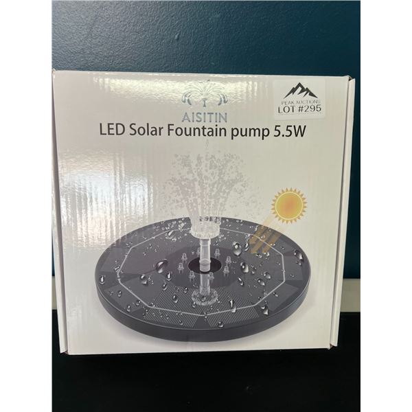 Lot of 1 LED Solar Fountain Pump