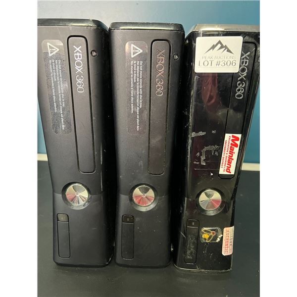 Lot of 3 Xbox 360 S Consoles (*Used/As Is)