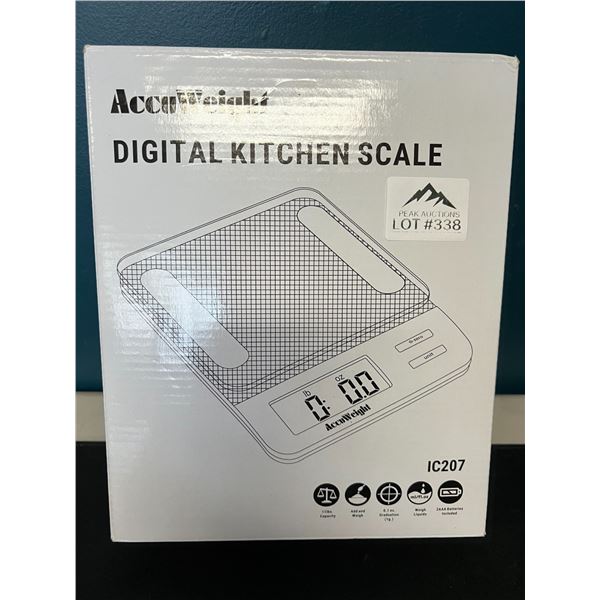 Lot of 1 AccuWeight Digital Kitchen Scale