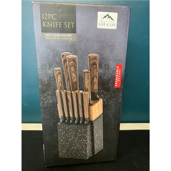 Lot of 1 12PC Knife Block Set