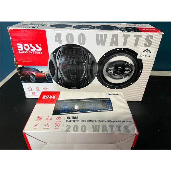 Lot of 1 Boss Audio Systems 400 Watt 6.5" Speakers & Bluetooth Single-Din Car Stereo