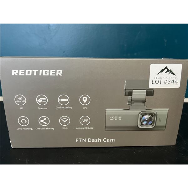 Lot of 1 RedTiger F7N 4K Dash Cam w/ Dual Recording & Built-In Wi-Fi & GPS