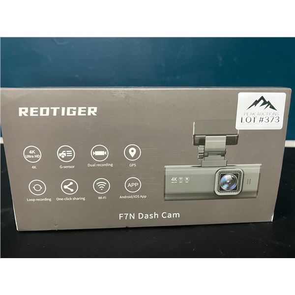Lot of 1 RedTiger F7N 4K Dash Cam w/ Dual Recording & Built-In Wi-Fi & GPS