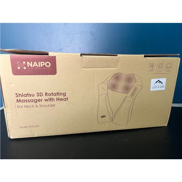 Lot of 1 Naipo Shiatsu 3D Rotating Massager with Heat for Neck & Back