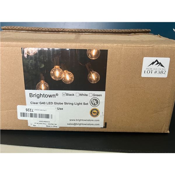 Lot of 1 Brightown LED Globe String Light Set (Clear)