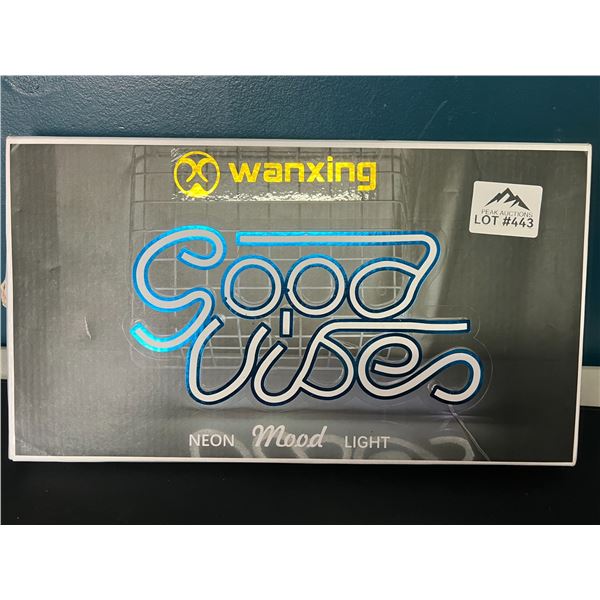 Lot of 1 LED Neon Mood Sign - "Good Vibes"