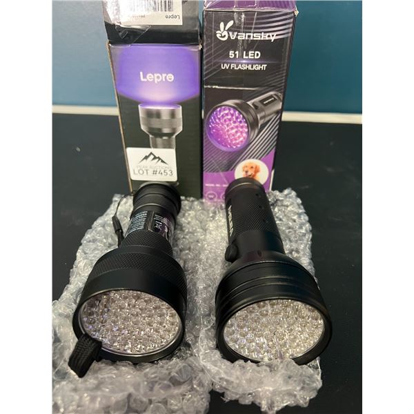 Lot of 2 LED UV Flashlights