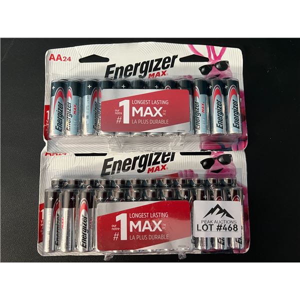 Lot of 2 Packs of Energizer AA Batteries (24 per pack!)