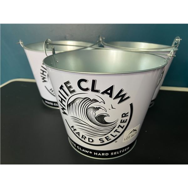 Lot of 3 White Claw Ice/Beer Buckets (*Used/As Is)
